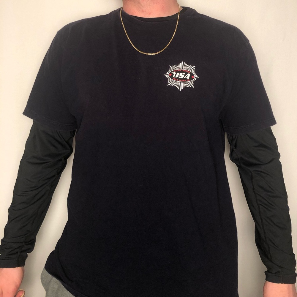 Vintage Polo Jeans Navy Blue T Shirt
